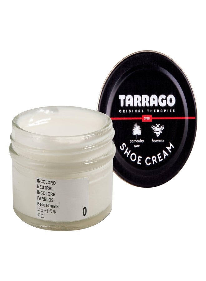 Tarrago Shoe Cream Professional Shoe Polish for Leather Boots, Shoes, Purse, Furniture Eco Friendly Leather Conditioner 1.7oz - Neutral #00 - Image 1